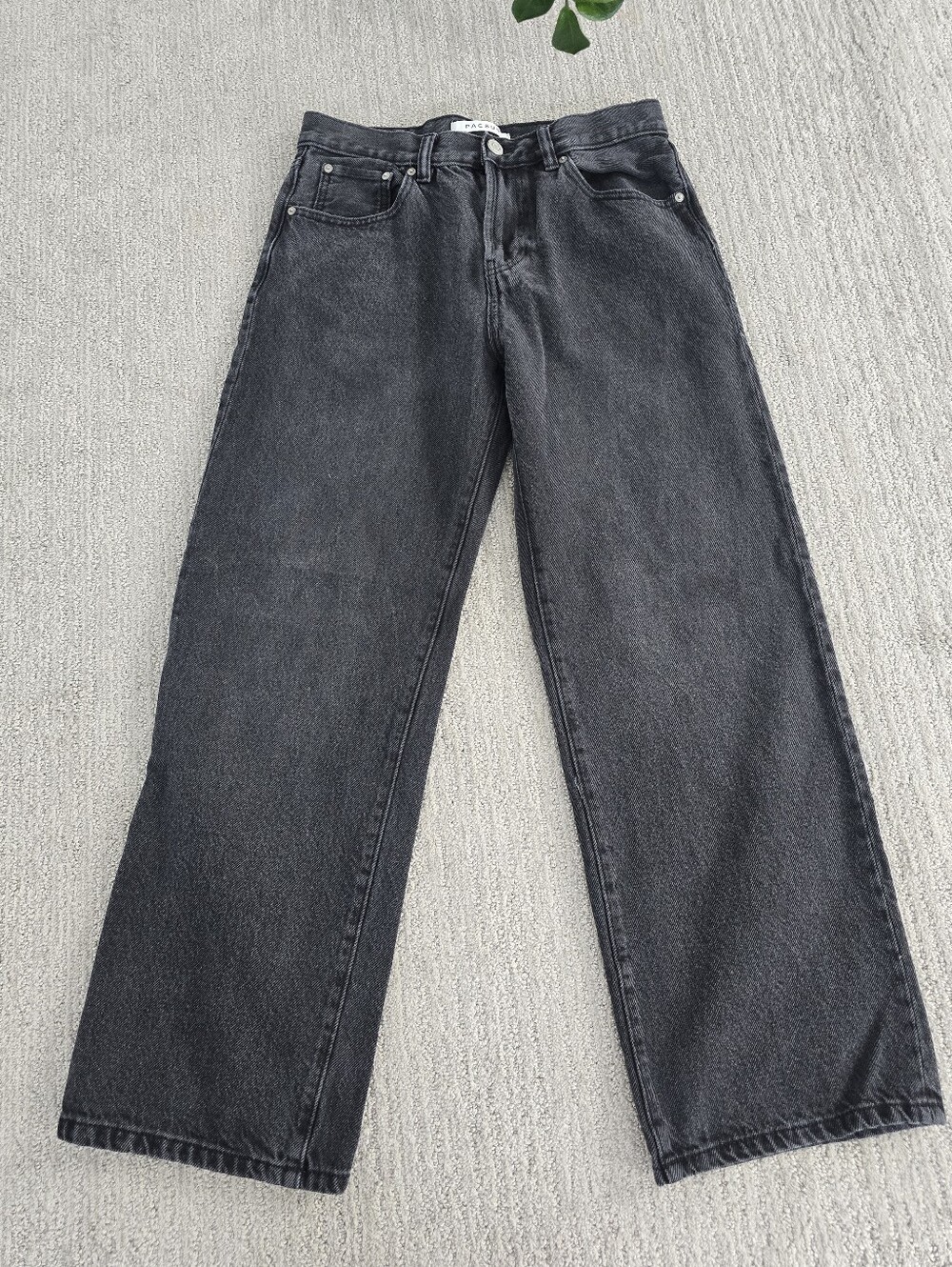 Pacsun Baggy Wide Leg Jean Washed Black Size 29 No Distressing Womens
